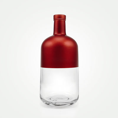 OEM/ODM aceitável Meia clara e preto fosco 750ml garrafa de gin com tampa de cortiça
