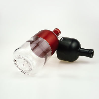 OEM/ODM aceitável Meia clara e preto fosco 750ml garrafa de gin com tampa de cortiça