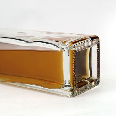 700 ml de alumínio quadrado parafuso cortiça fundo grosso vodka brandy rum gin bebidas alcoólicas garrafa de vidro