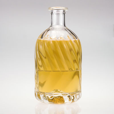 Gravação personalizada 375ml 500ml 700ml garrafas de vidro para sumo Vinho Álcool Rum Brandy