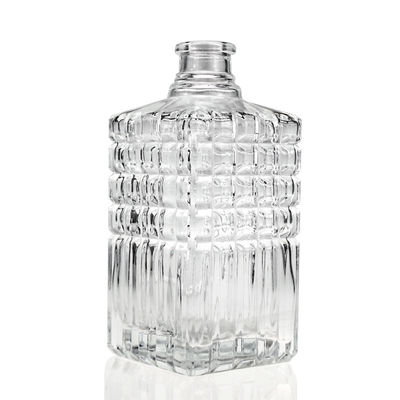 OEM/ODM Aceitável Quadrado 500ml Garrafa de vidro ecológico para uísque e beleza