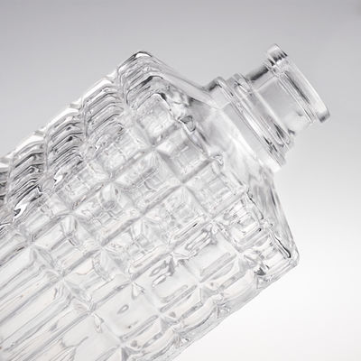 OEM/ODM Aceitável Quadrado 500ml Garrafa de vidro ecológico para uísque e beleza