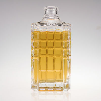 OEM/ODM Aceitável Quadrado 500ml Garrafa de vidro ecológico para uísque e beleza