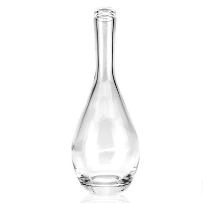 500 ml garrafa de vidro transparente de pescoço comprido para gin uísque rum bebidas alcoólicas