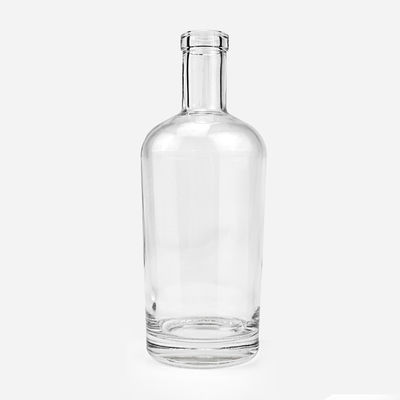 Logotipo personalizado 300ml 500ml 700ml 750ml Garrafa de vidro para Vodka Whisky Liquor Brandy