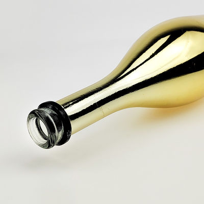 750 ml de garrafa de vidro de champanhe de cor de ouro com cortiça para bebidas industriais