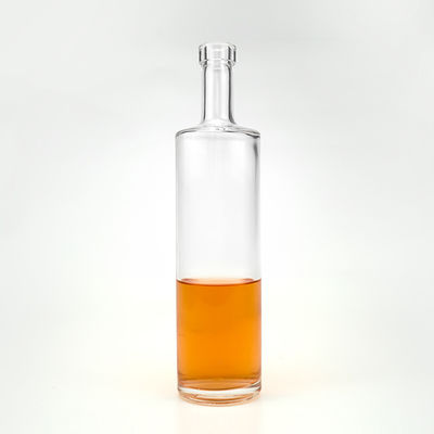 Garrafa de vidro preto transparente e fosco 750 ml Gin nórdico Whiskey Vodka Licores e bebidas