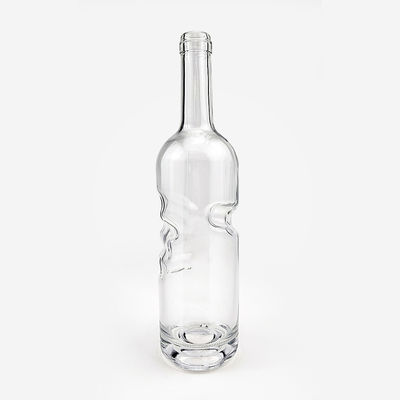 Garrafa de vidro de 750 ml para espíritos e vinhos