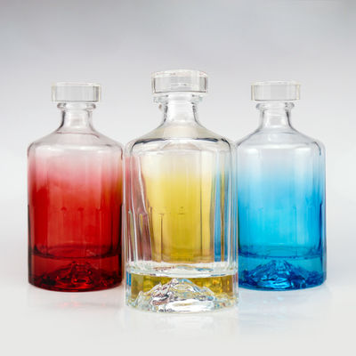 Vidro vazio claro Valcano fundo Vodka Gin Rum Tequila Whisky Brandy Espírito garrafa 500ml 750ml