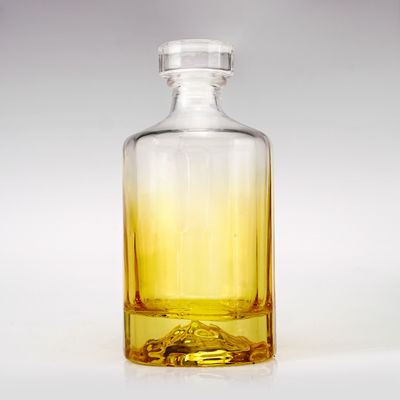Vidro vazio claro Valcano fundo Vodka Gin Rum Tequila Whisky Brandy Espírito garrafa 500ml 750ml