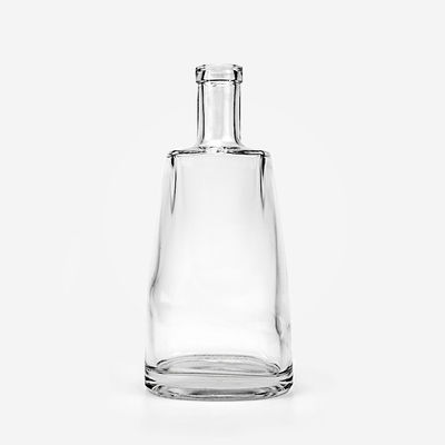 700 ml garrafa de vidro para vodka gin e vinho corpo de material de vidro logotipo aceitável