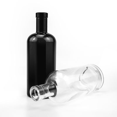 Garrafa de vidro vazia redonda para vodka e uísque 700 ml de capacidade