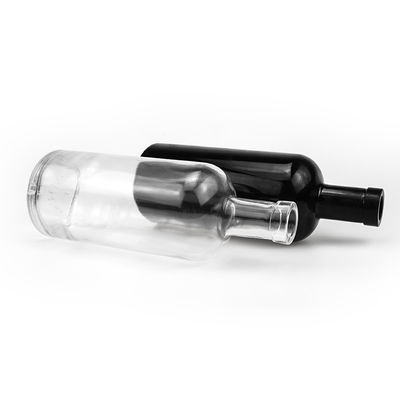 Garrafa de vidro vazia redonda para vodka e uísque 700 ml de capacidade