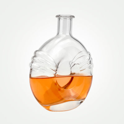 500ml 700ml garrafa de vidro transparente com rolha de rolha para brandy aceitável OEM/ODM exclusivo