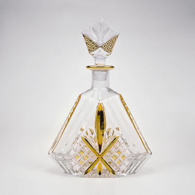 Garrafas de brandy de vidro de 650 ml/700 ml/750 ml com capacidade e cortiça de vidro