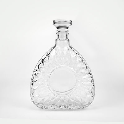 Logotipo do cliente aceitável 750 ml 75 cl garrafa de vidro transparente para bebidas alcoólicas e bebidas