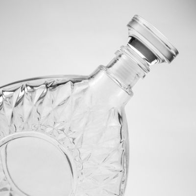 Logotipo do cliente aceitável 750 ml 75 cl garrafa de vidro transparente para bebidas alcoólicas e bebidas