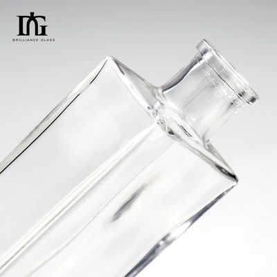 Impressão offset de garrafas de bebidas de vidro transparente de 500 ml com fundo grosso e rolha de cortiça