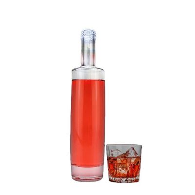 Garrafa de vidro preto transparente 700 ml 750 ml para gin nórdico Whiskey Vodka Spirit