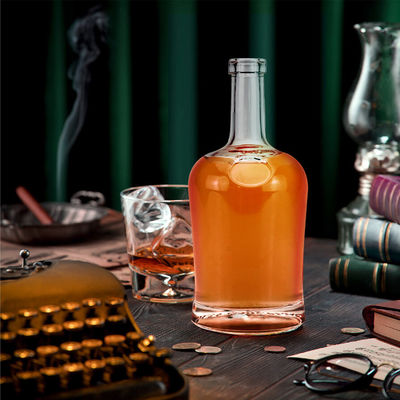 700 ml Garrafa de gin de vidro com tampa de rolha de cortiça Claridade Whiskey Rum Spirits Vodka Garrafa