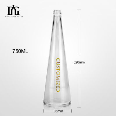 Customizado Vaso de vidro 700ml 750ml com tampa de parafuso de cortiça