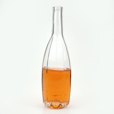 750 ml de vinho tinto esguio Brandy garrafa de vinho de rum de tamanho perfeito para os amantes do café