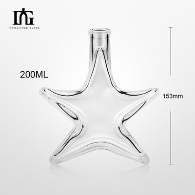 Garrafa de vidro para rum, uísque, vodka, 200 ml de capacidade
