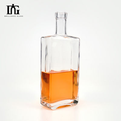 Garrafa de vidro gravada para personalização 700ml Gin Rum Vazio 700ml 750ml Vodka Whiskey Brandy