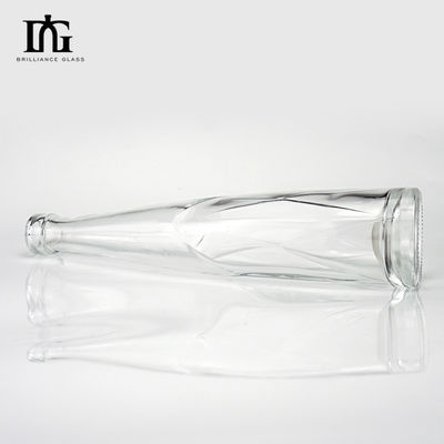 Material de vidro 330ml 500ml Design Cone Fruit Wine Beverage Bottles com tampa de alumínio