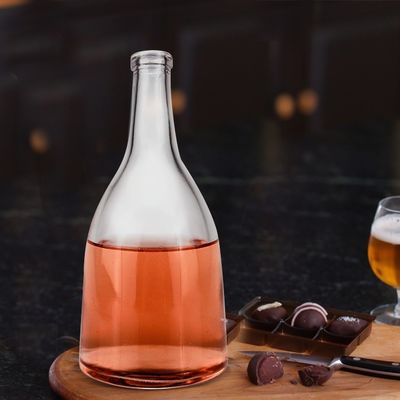 250 ml/500 ml/700 ml/750 ml Botão de vidro redondo de licor de capacidade com tipo de vedação CORK