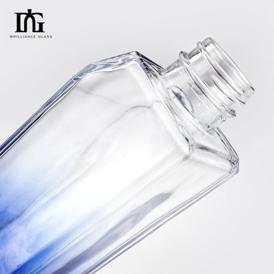 330ml/500ml/700ml/750ml Botão de vidro transparente quadrado de capacidade para bebidas carbonatadas