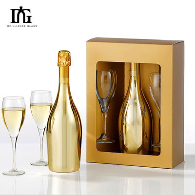 700ml 750ml Bebidas Industriais garrafa de vidro electroplated com customização de cortiça