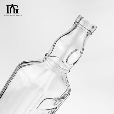 Garrafa Superior de Whiskey de 700 ml feita de vidro extra de pedra com impressão de decal gravado