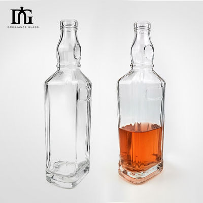 Garrafa Superior de Whiskey de 700 ml feita de vidro extra de pedra com impressão de decal gravado