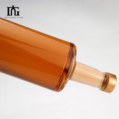 Logotipo do cliente aceitável garrafa de vidro personalizada para vodka gin rum e licor 750ml