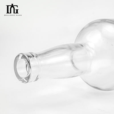Collar de vidro 500ml 700ml 750ml Whiskey Brandy garrafa vazia com rolha e tampa de parafuso