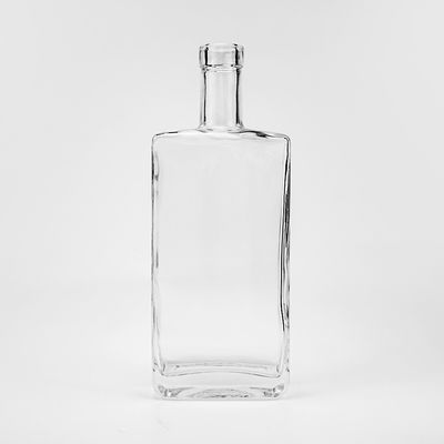 Garrafa de vidro eletroplata gravada para logotipo e embalagem personalizados 700ml 750ml Vodka