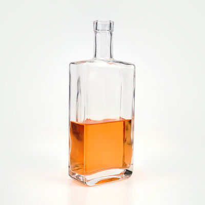 Garrafa de vidro eletroplata gravada para logotipo e embalagem personalizados 700ml 750ml Vodka