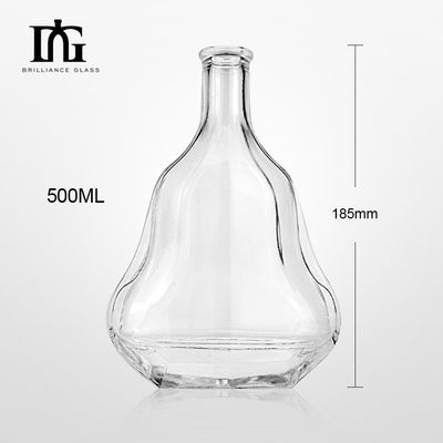 Garrafa de vidro de 500 ml/1000 ml para guitarra, uísque, brandy e bebidas