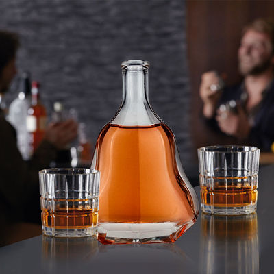 Garrafa de vidro de 500 ml/1000 ml para guitarra, uísque, brandy e bebidas