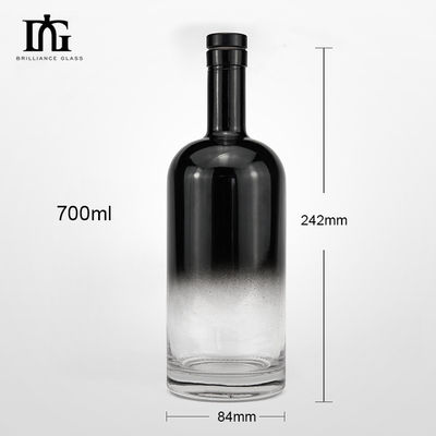 Material do colarinho de vidro 500ml 700ml 750ml Botas de vodka para bebidas