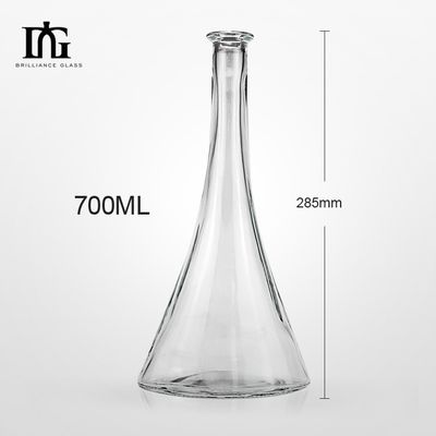 50cl OEM/ODM Super Flint Jersey garrafa de vidro transparente de licor com rolha e tampa de parafuso