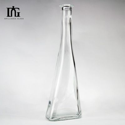 50cl OEM/ODM Super Flint Jersey garrafa de vidro transparente de licor com rolha e tampa de parafuso
