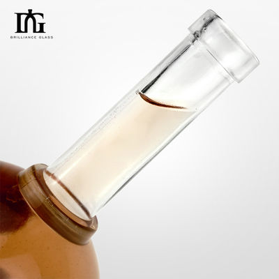 Material de vidro de colar 500ml garrafa de uísque de rum com impressão de tela personalizada e mais