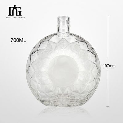 Conjunto de vinhos cristalinos únicos Garrafa de uísque 500ml 700ml 750ml para água mineral