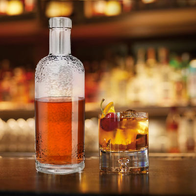 500ml 700ml 750ml Super Flint Transparente Whisky Vodka Gin Tequila Garrafa de Vidro Vazia