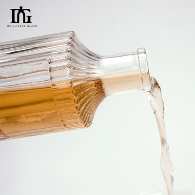 Garrafa de difusor de vidro de faixa transparente gravada de 250 ml para perfume e aromaterapia