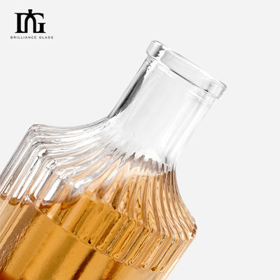 Garrafa de difusor de vidro de faixa transparente gravada de 250 ml para perfume e aromaterapia