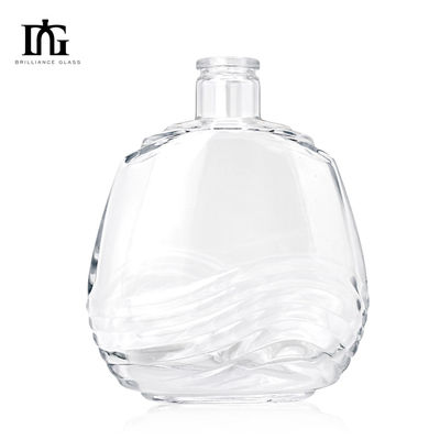 Tabela de vinho de piquenique portátil de vidro com tampa de parafuso de cortiça garrafa de 500 ml / 700 ml e garrafa de vidro