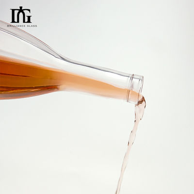 OEM/ODM Aceitável 700ml Garganta Longa Vazia Gelo Garrafa de Vidro Límpido Garrafa de Vinho Garrafa de Champanhe